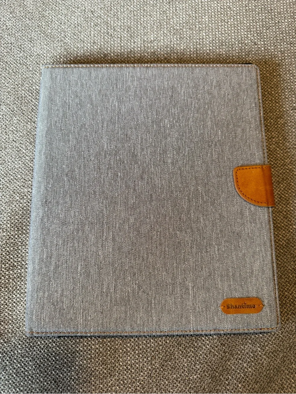 Gray Fabric Tablet Folio Case with Tan Accent for Remarkable 2